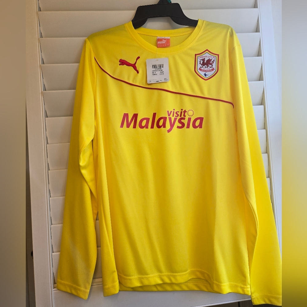 Cardiff City 2013/2014 Puma Yellow Long Sleeve Jersey